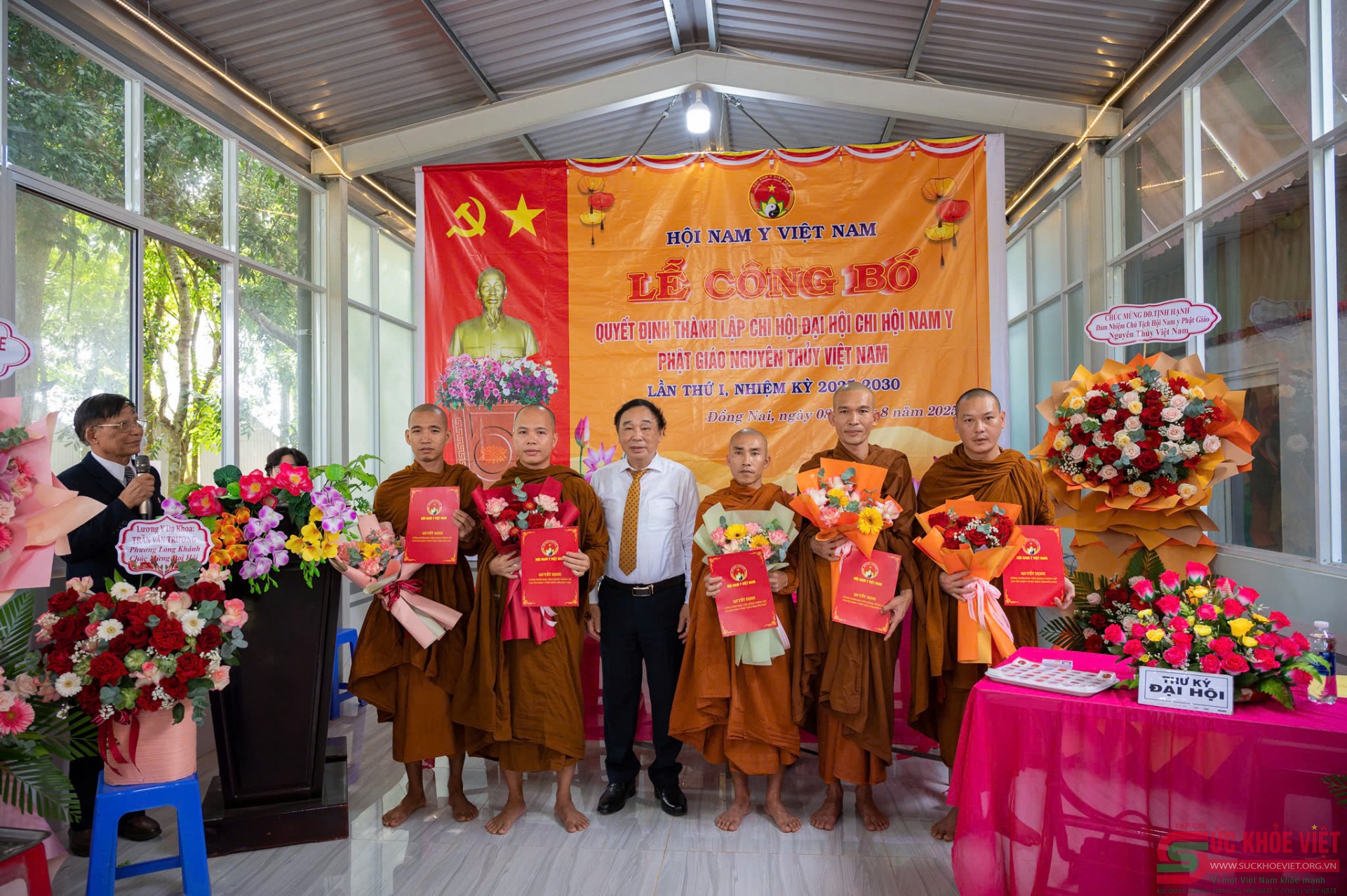 Đồng Nai: Lễ công bố Quyết định thành lập và Đại hội lần thứ I Chi hội Nam Y Phật giáo Nguyên thủy Việt Nam nhiệm kỳ 2025-2030